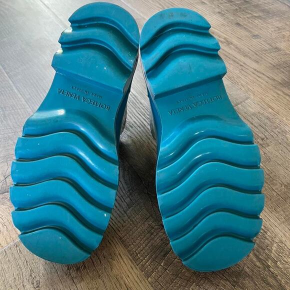 Bottega Veneta Puddle Boots • Size EU 39 (Unisex) • Teal Rubber Ankle Boots • - Picture 4 of 6